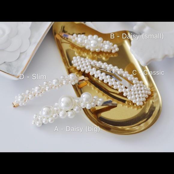 One piece Retro Pearl Hair Pins Clips Barrettes - Picture 3 of 8